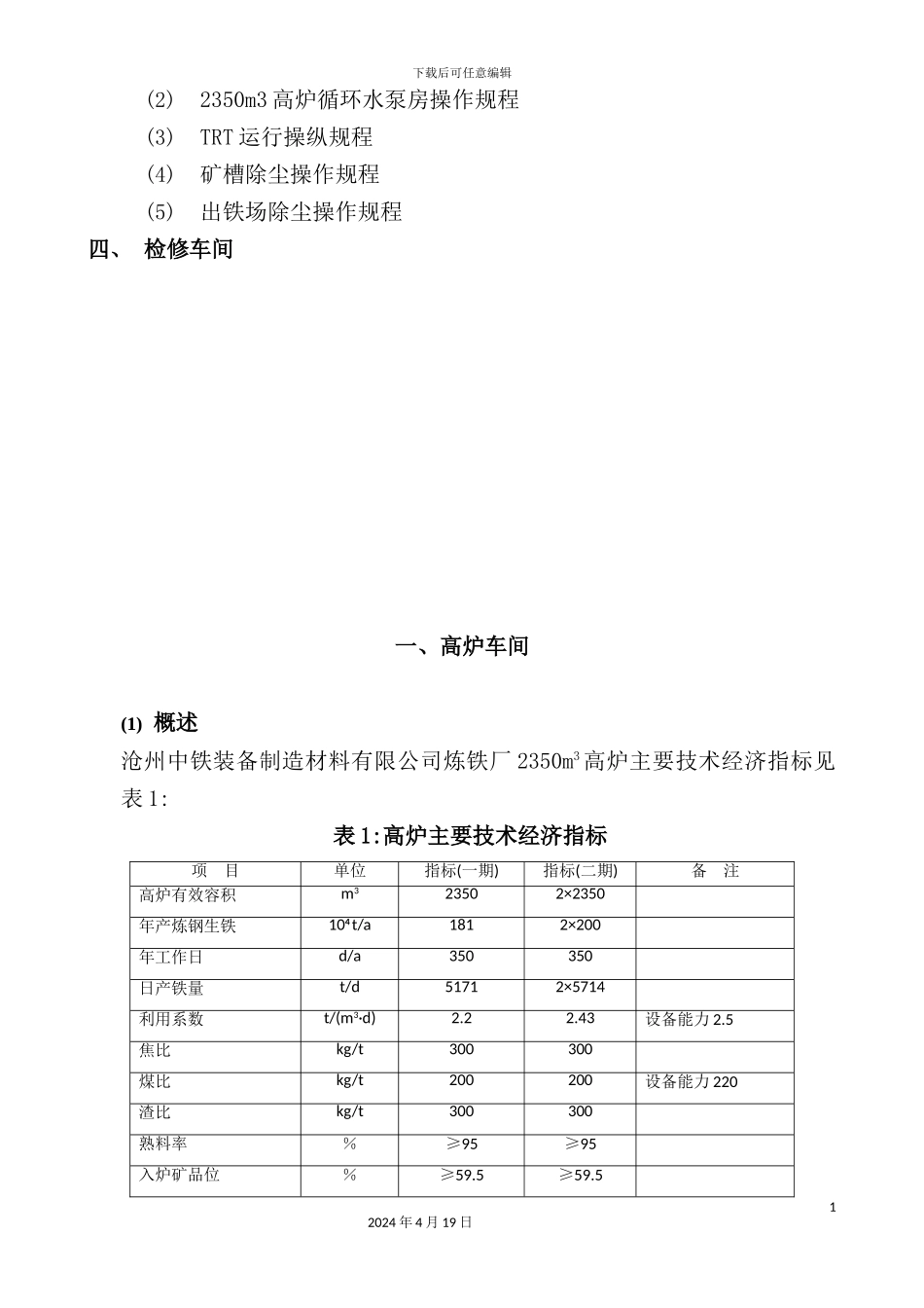 炼铁工艺技术操作规程_第3页