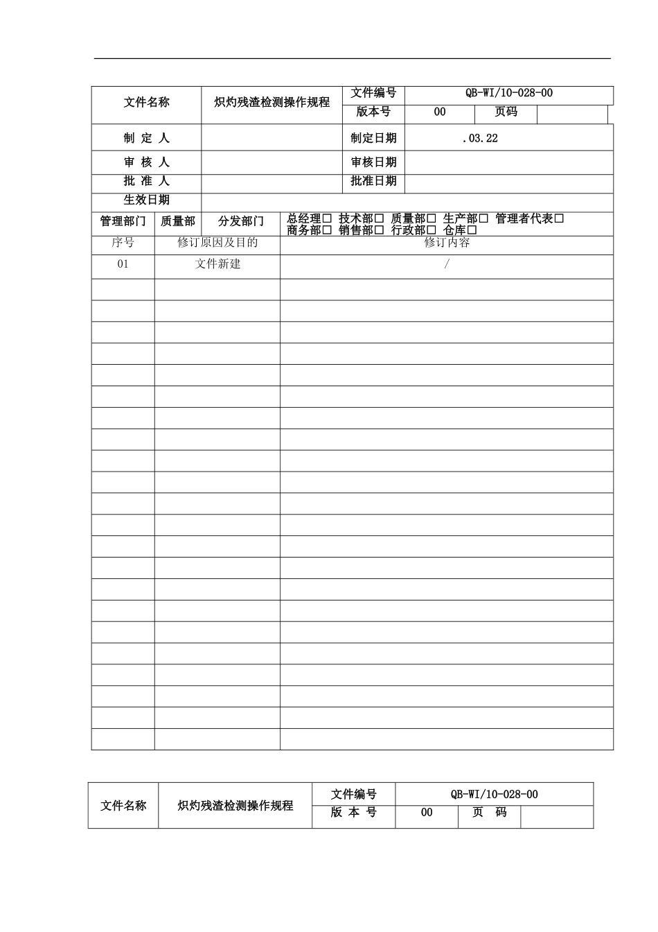 炽灼残渣检测操作规程样本_第1页
