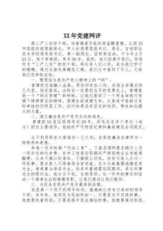 XX年党建网评