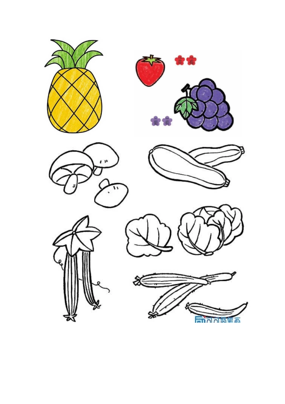 瓜果蔬菜简笔画_第3页