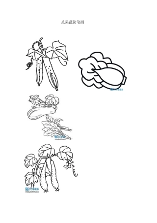 瓜果蔬菜简笔画