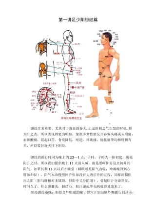 第十一讲 足少阳胆经篇