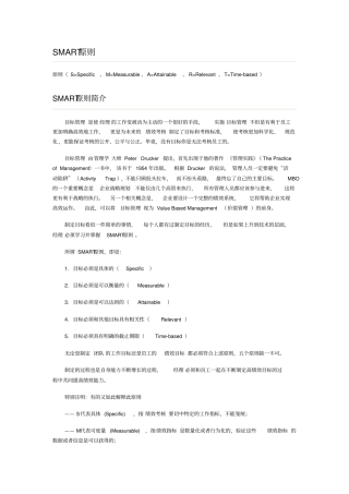 目标管理的SMART原则