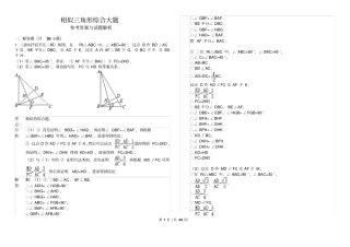 相似三角形综合大题资料