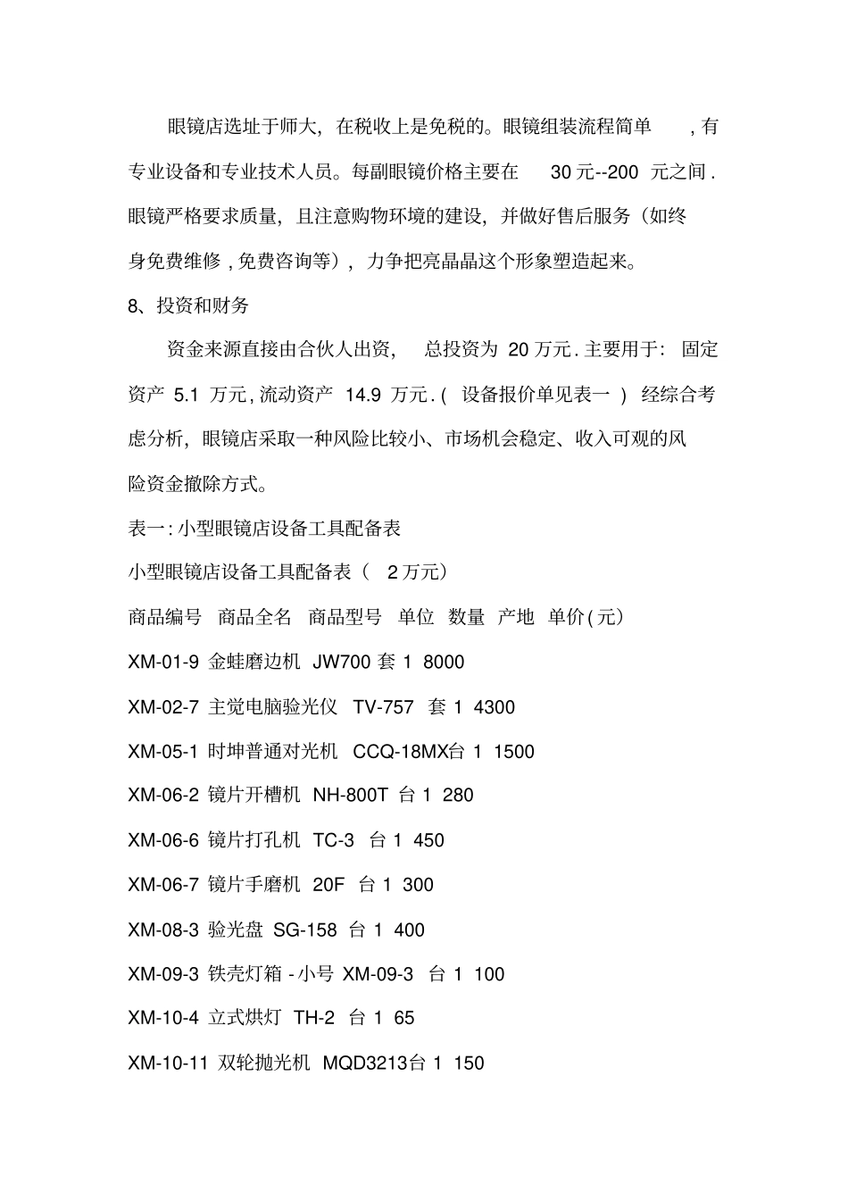 眼镜店开店计划书_第3页