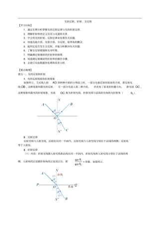 知识光的反射、折射、全反射讲解