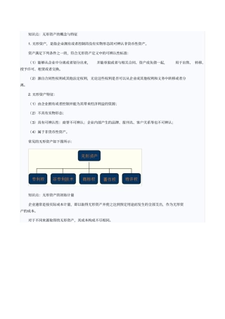 知识点无形资产的概念与特征