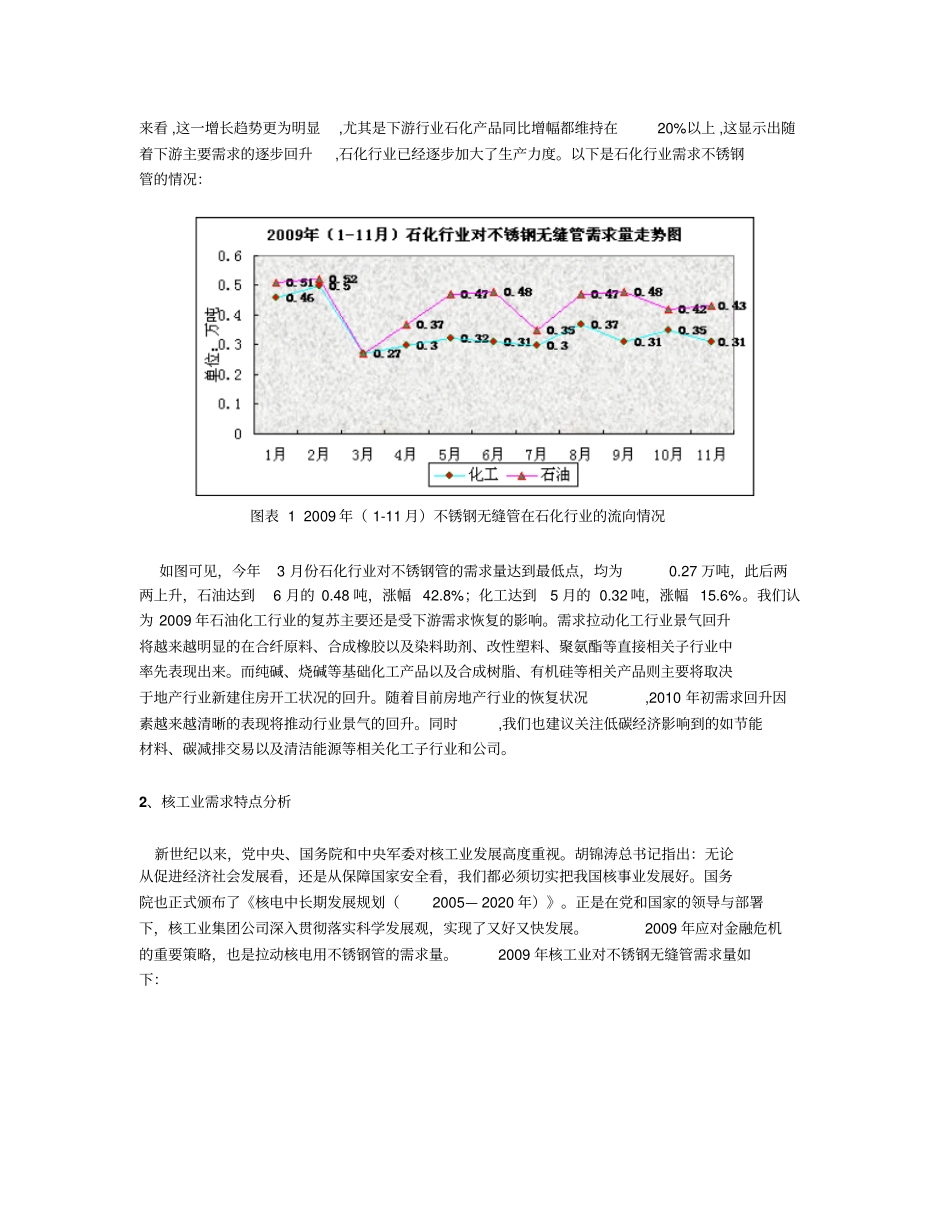 石化,核电等各行业对不锈钢无缝管的需求分析_第2页
