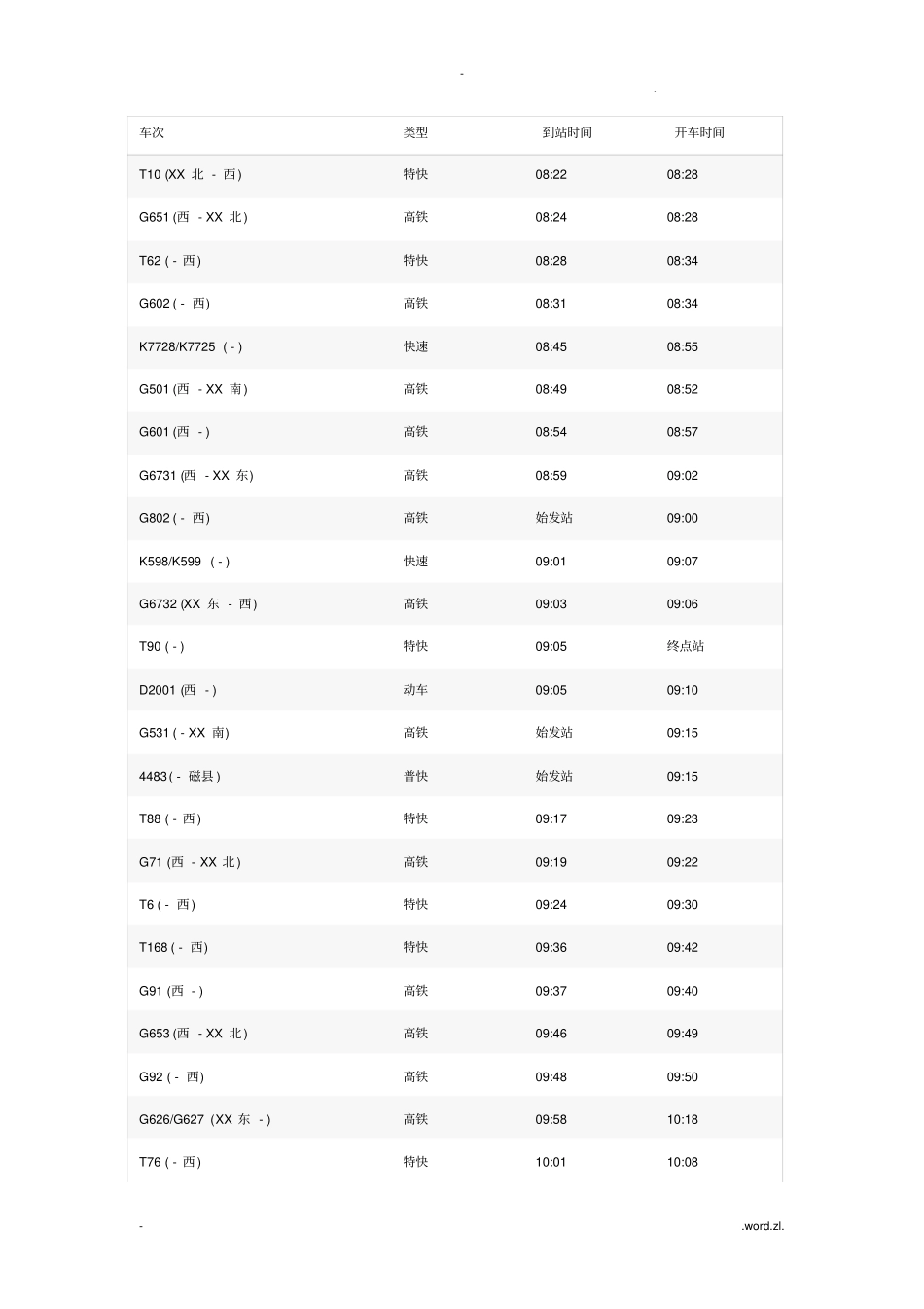 石家庄火车时刻表_第3页