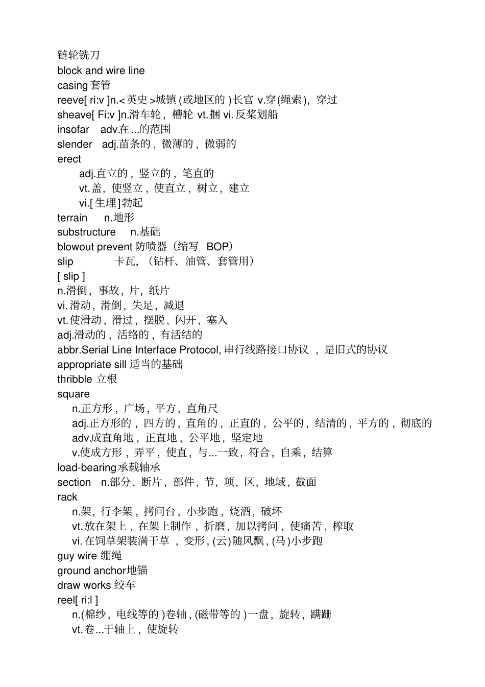 石油专用词汇资料_第2页
