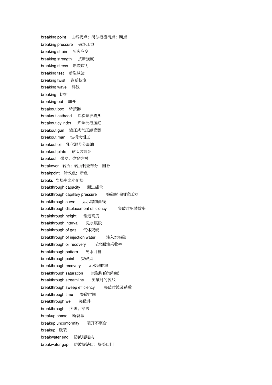 石油英语词汇b5讲解_第3页