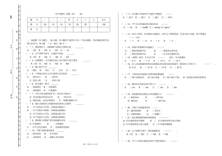 矿井通风模拟试卷