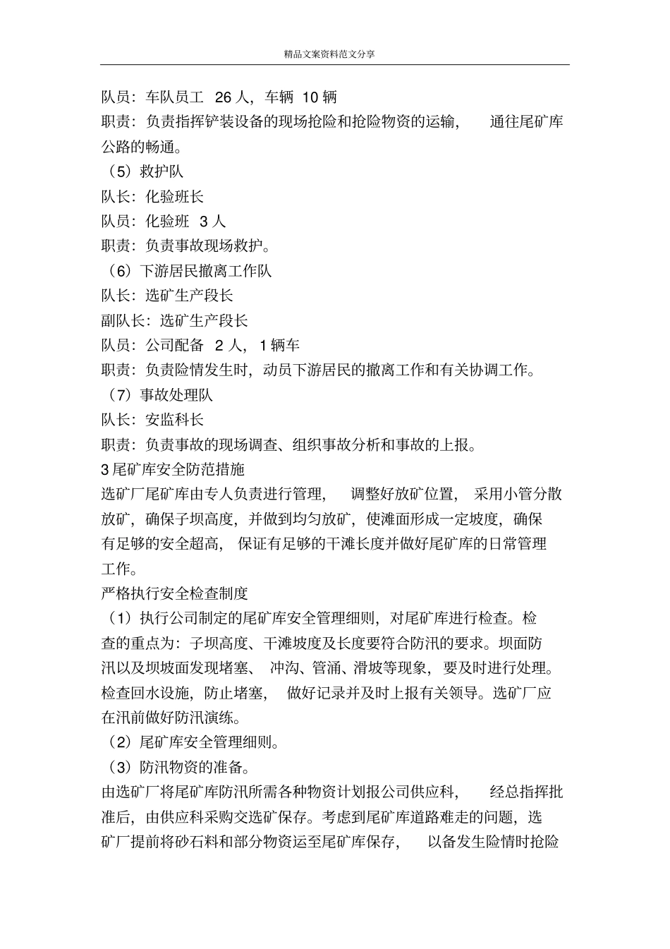 矿山防汛应急预案-精品文案范文_第2页