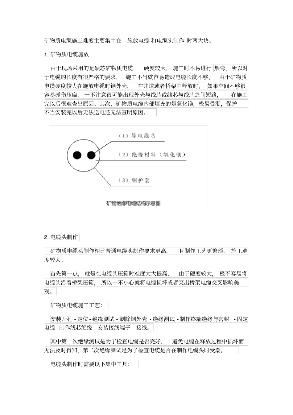 矿物质电缆施工难度_第1页