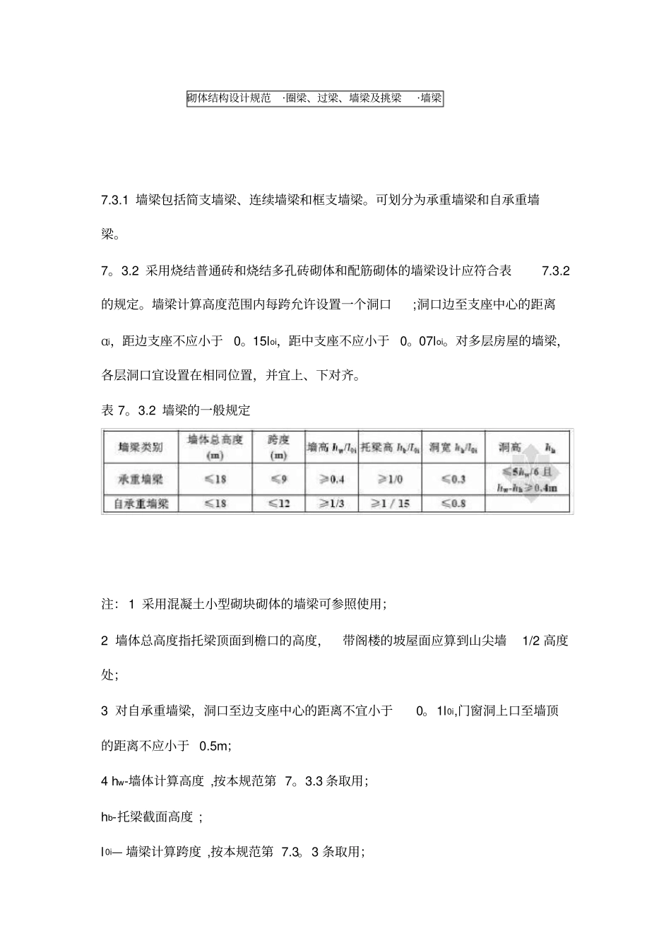 砌体结构设计规范圈梁、过梁、墙梁及挑梁、墙梁_第1页