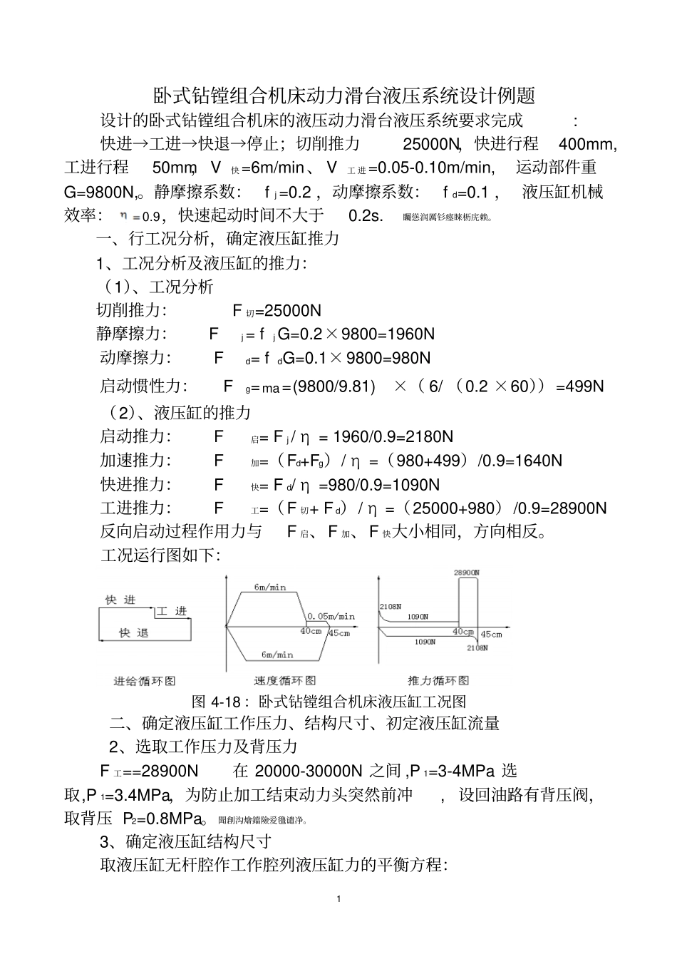 研发设计卧式钻镗组合机床液压动力滑台液压系统_第1页