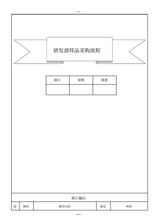 研发部样品采购流程
