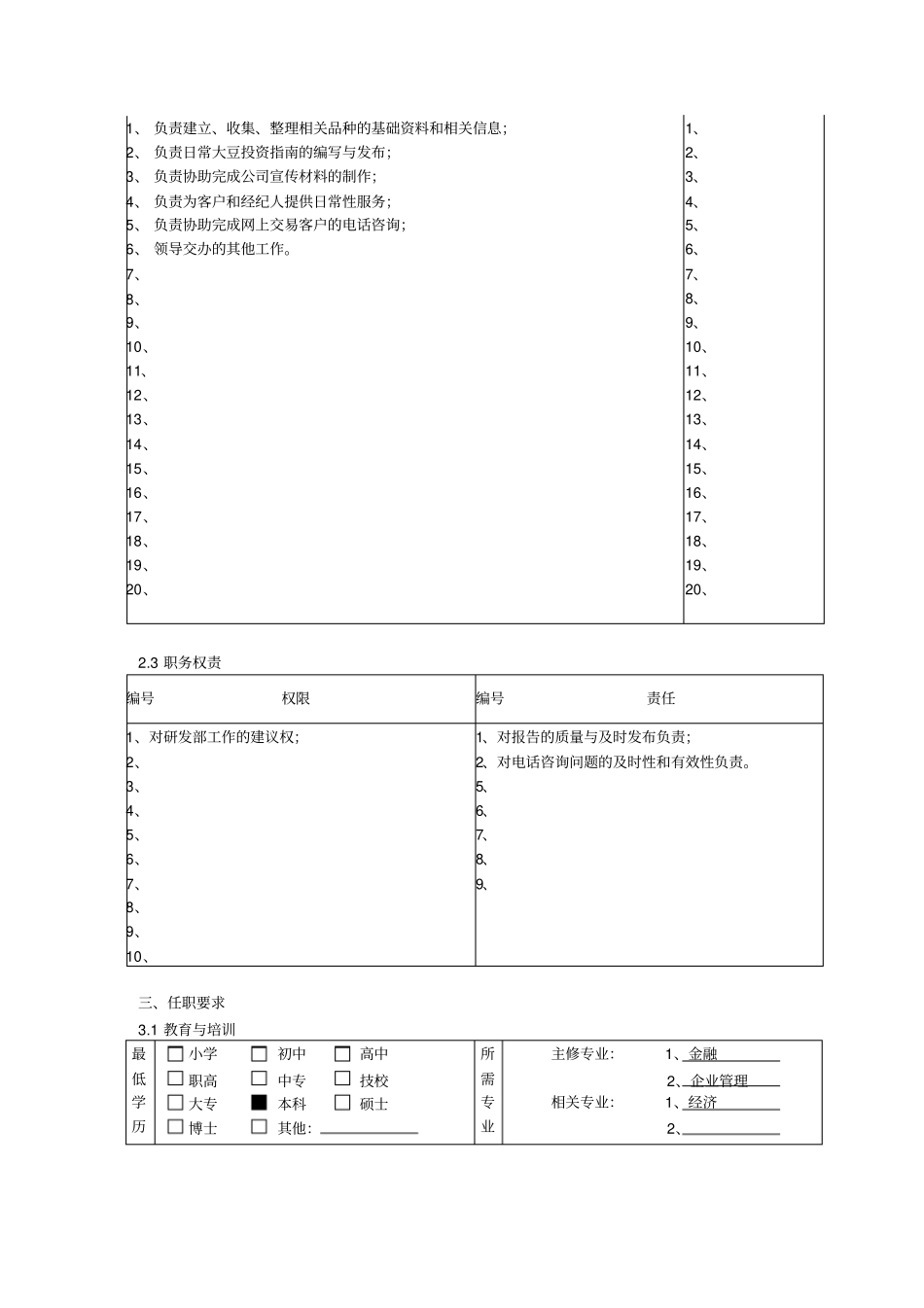 研究发展部分析员岗位职责_第2页