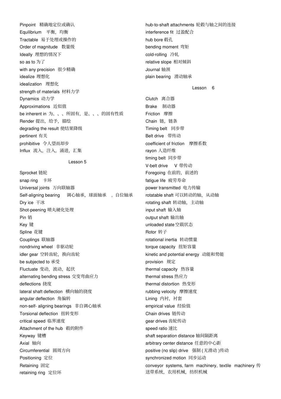 研究生机械工程专业英语考试必背单词_第2页