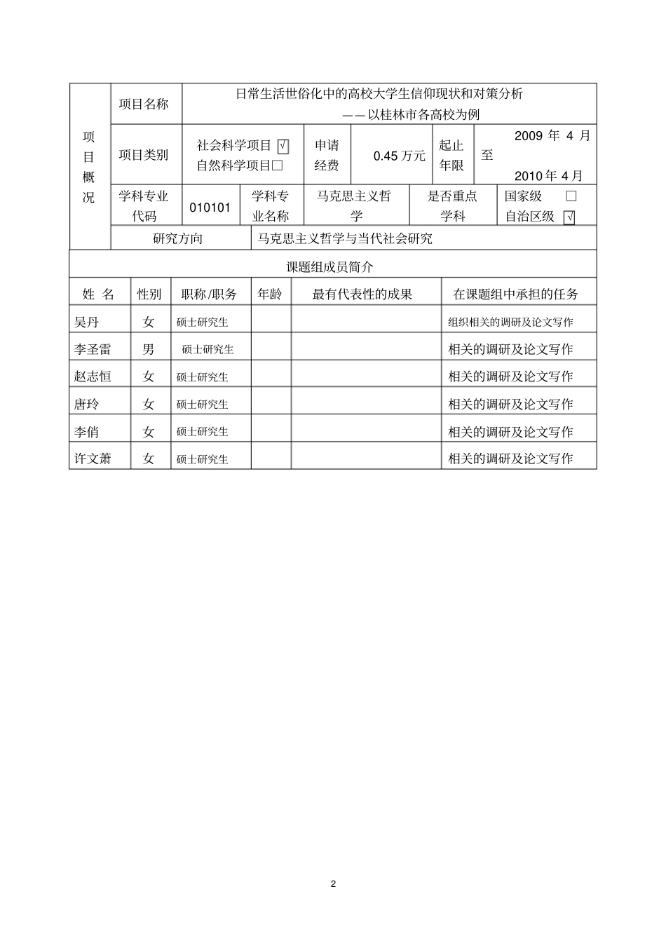 研究生科研创新项目申请表_第2页