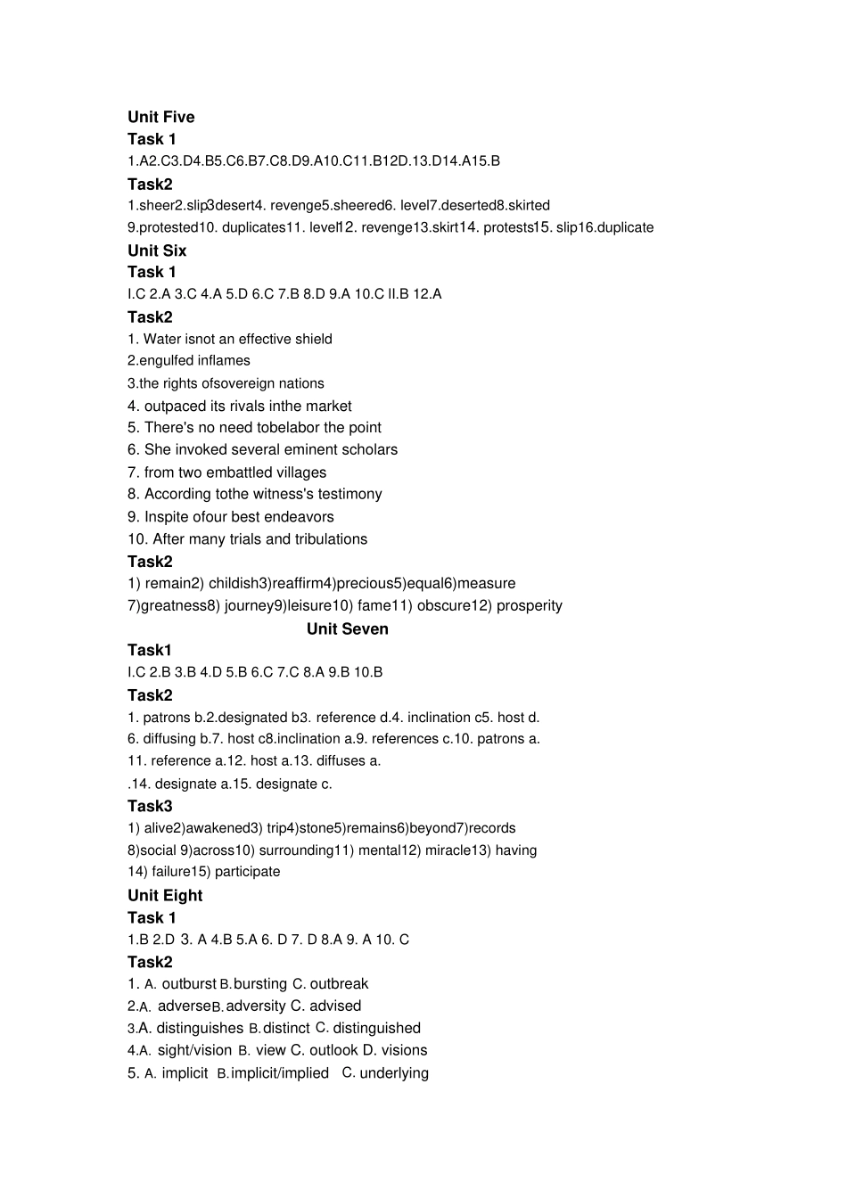 研究生英语综合教程下课后习题答案_第3页
