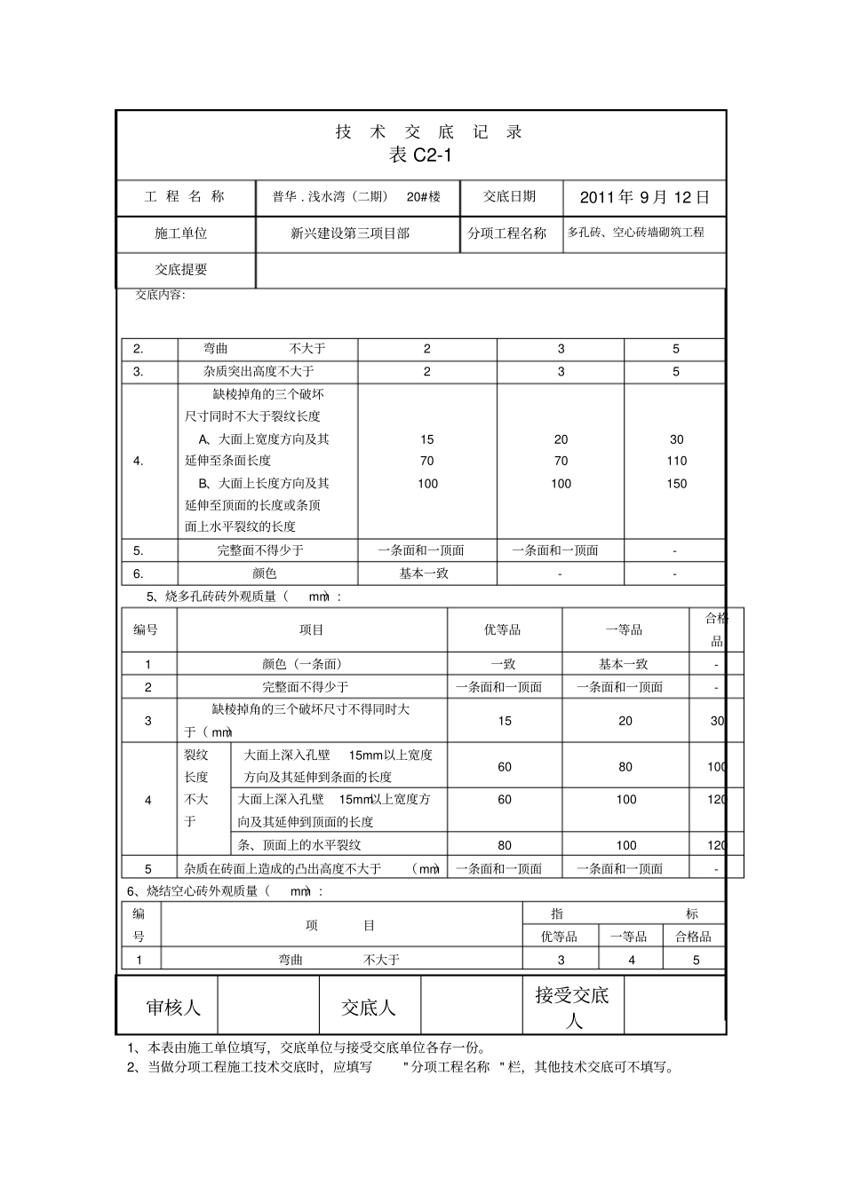 砖墙砌筑工程技术交底_第2页