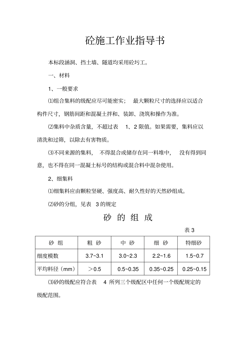 砼施工作业指导书分析_第1页