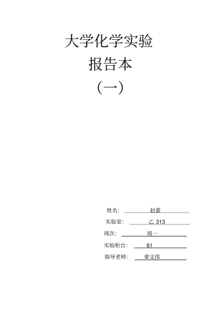 硫酸亚铁铵的制备试验报告