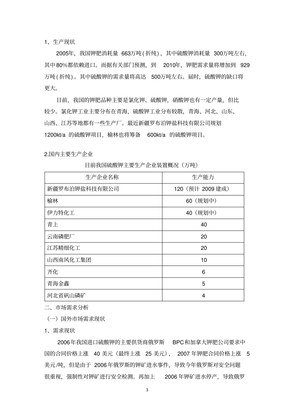 硫酸钾生产项目可研报告_第3页