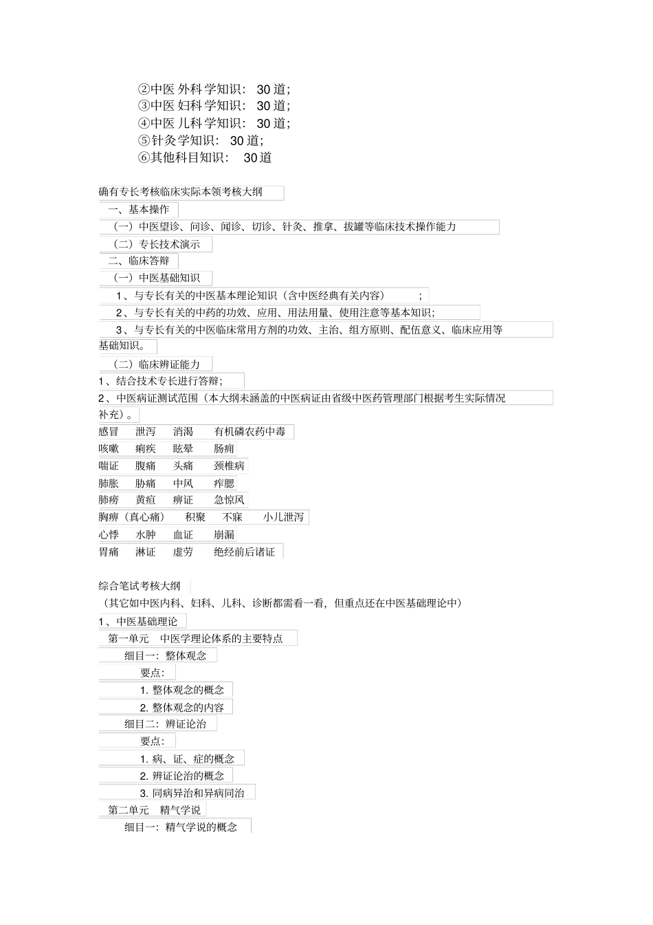 确有专长考核大纲_第2页