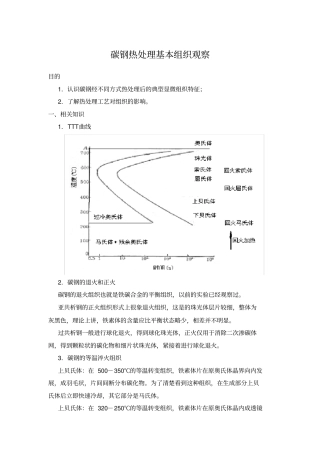 碳钢热处理基本组织观察
