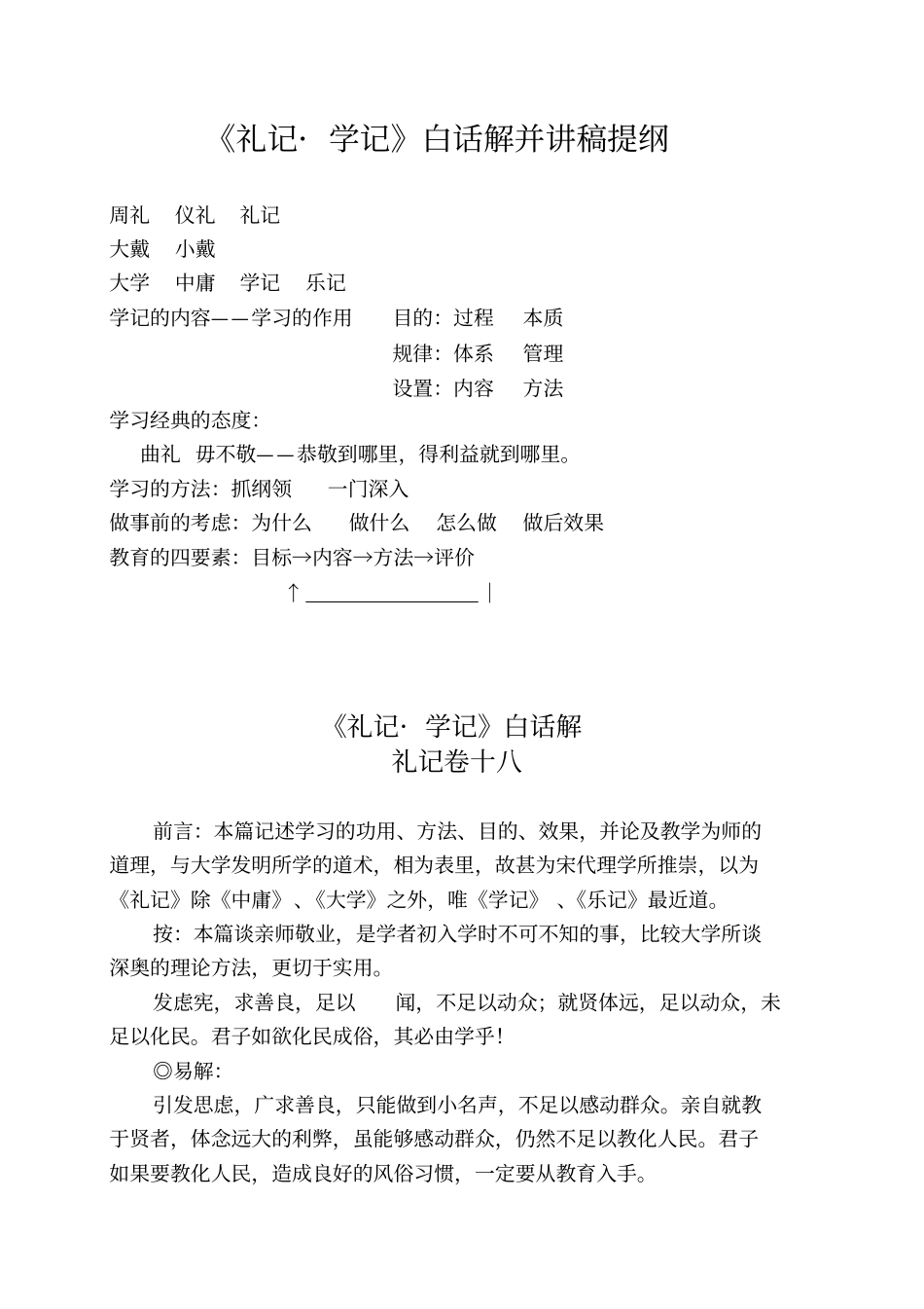 礼记_学记白话解卷十八_第1页