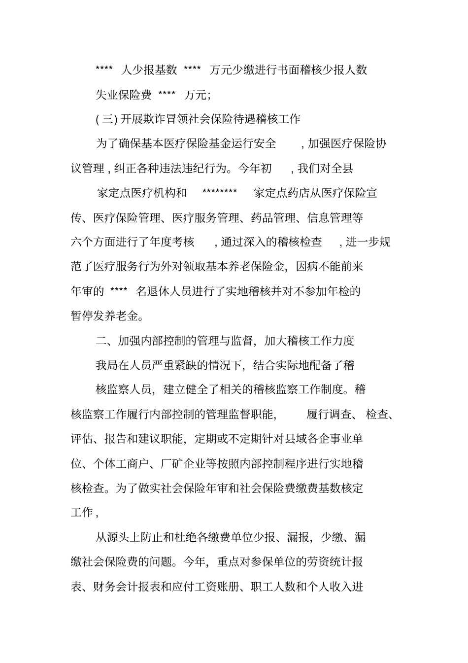 社会保险稽核工作总结_第3页