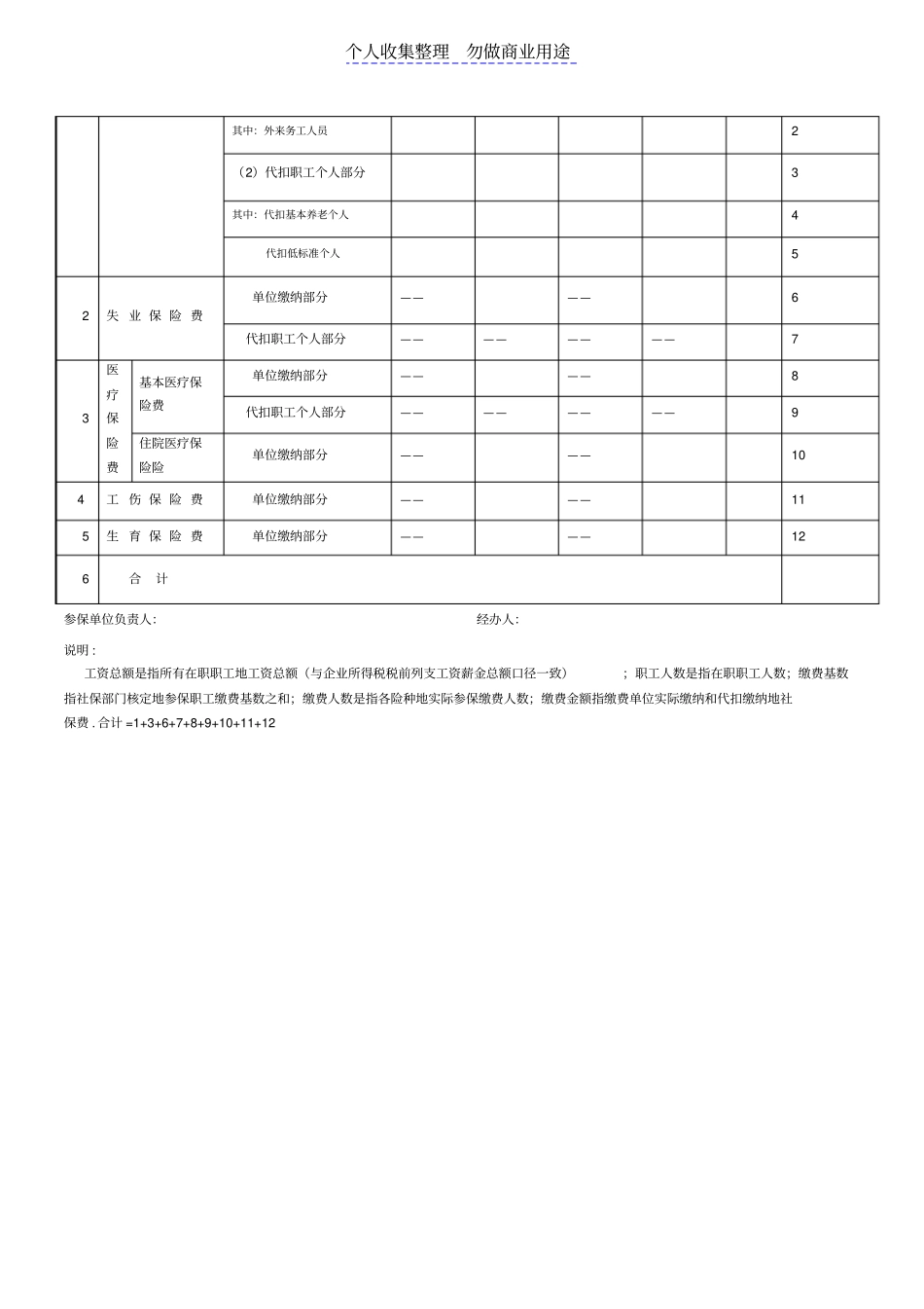 社会保险费申报表及填表说明_第3页