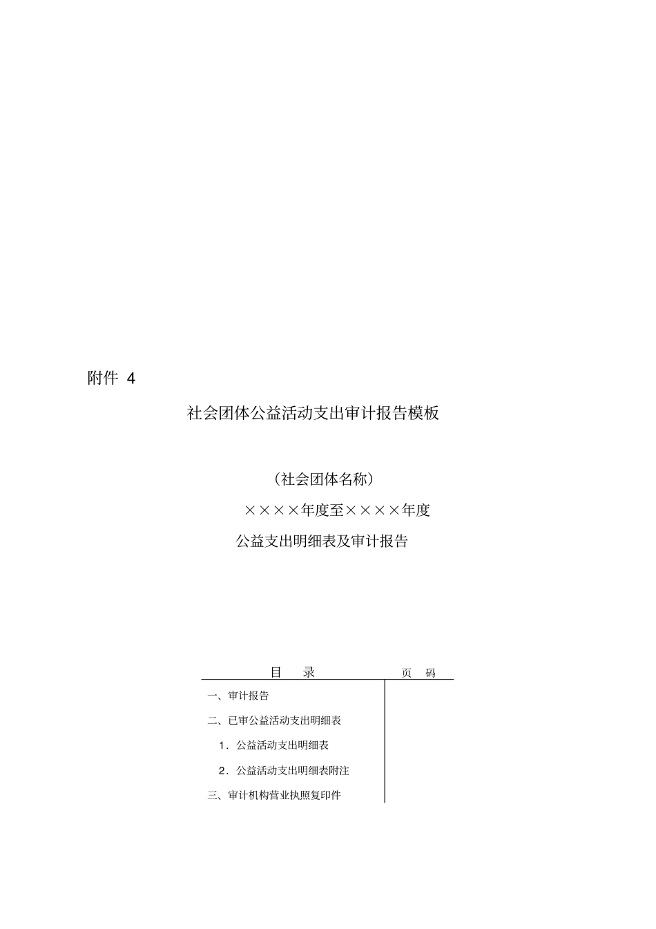 社会团体公益活动支出审计报告样本_第1页