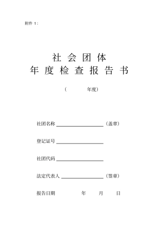 社会团体年检表