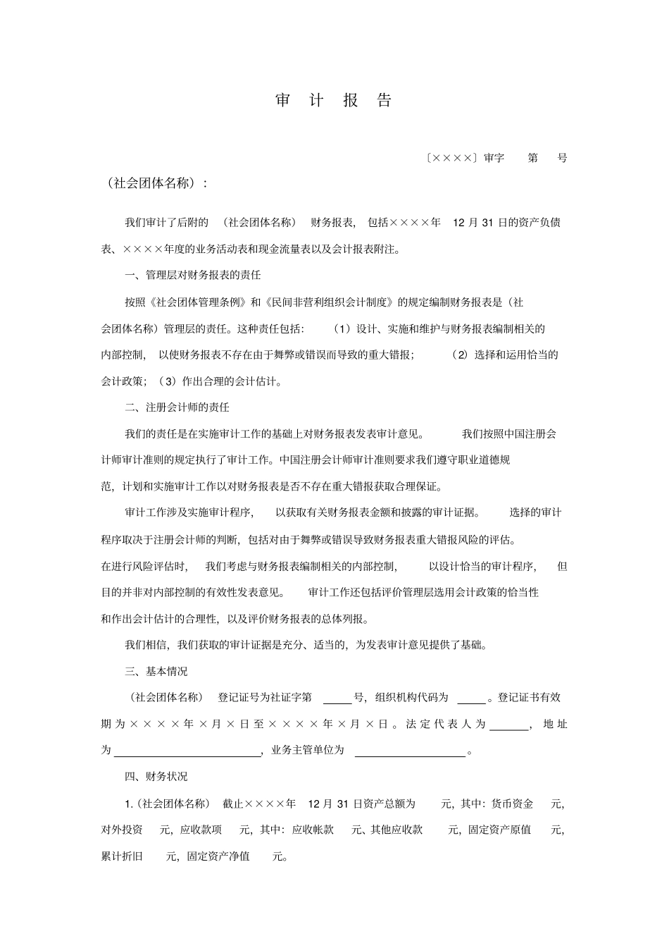 社会团体财务审计报告模板_第2页