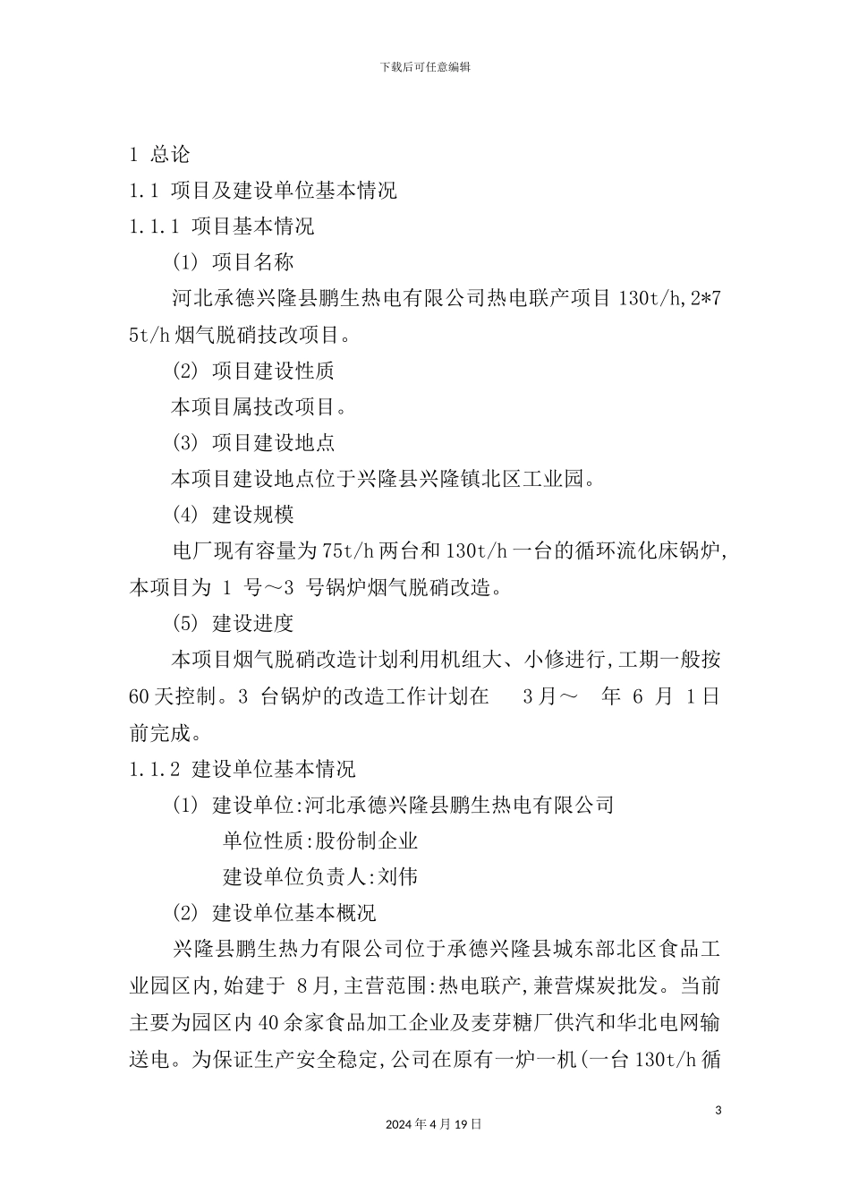 热力脱硝技改项目可行性研究报告_第3页