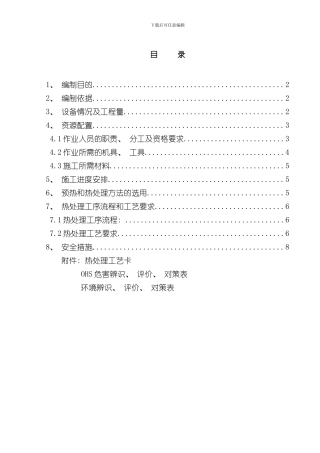 热处理作业指导书样本