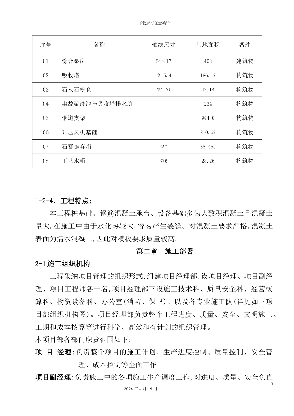 热电厂脱硫岛施工组织设计方案_第3页