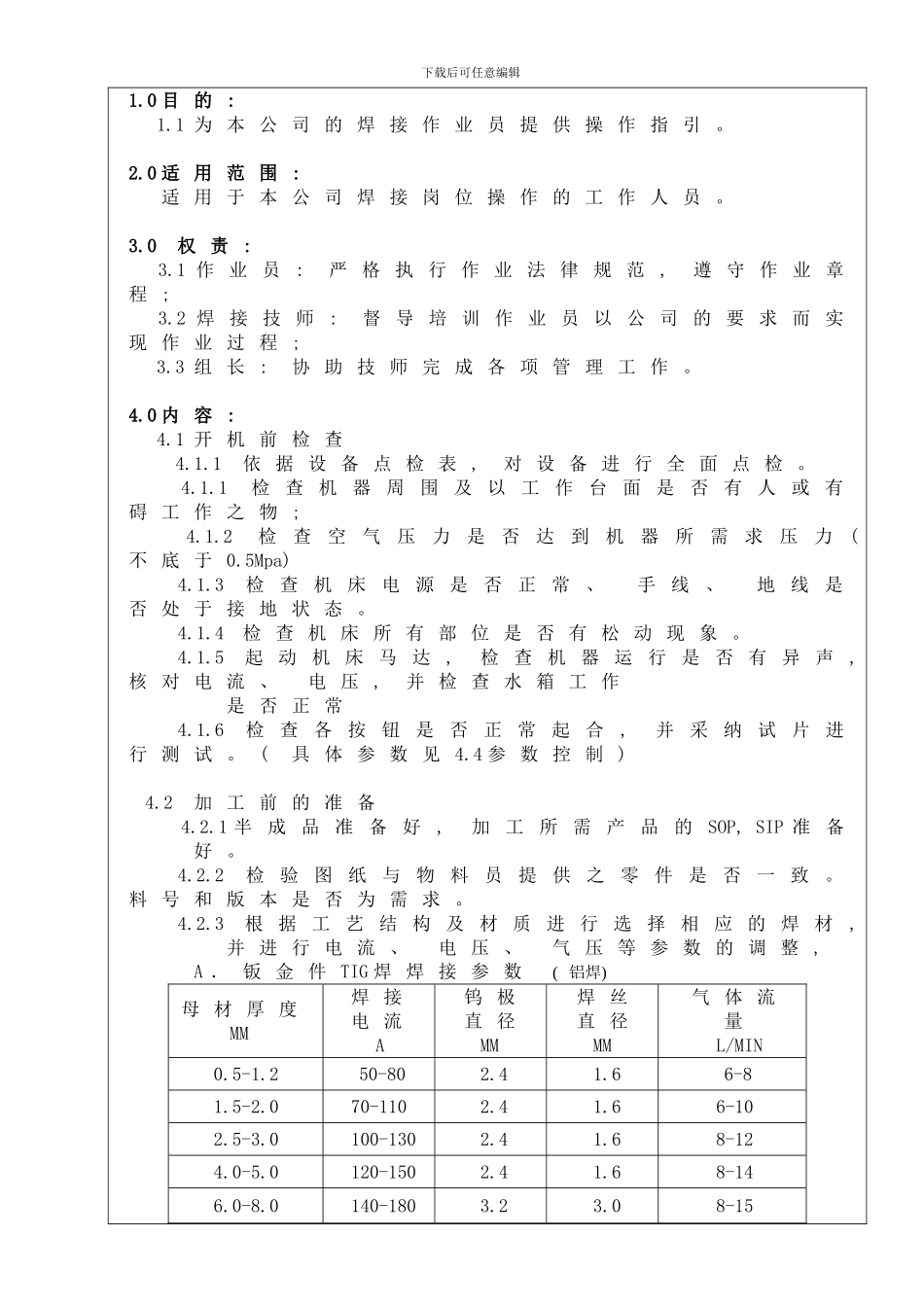焊接作业指导书样本_第1页