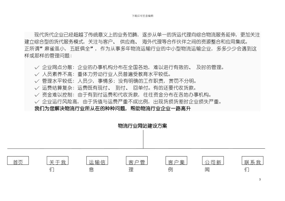 物流行业网站建设方案模板_第3页