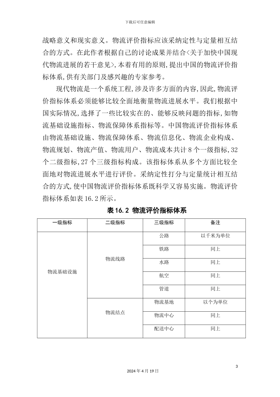 物流评价指标体系研讨_第3页