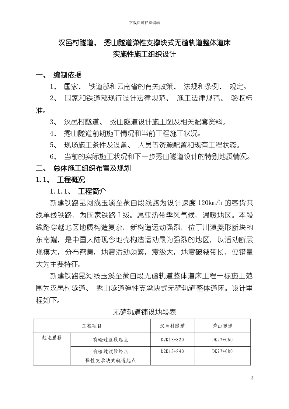 玉蒙铁路I标整体道床工程施工组织设计模板_第3页