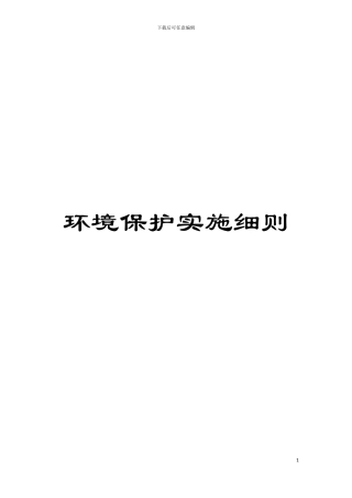 环境保护实施细则模板
