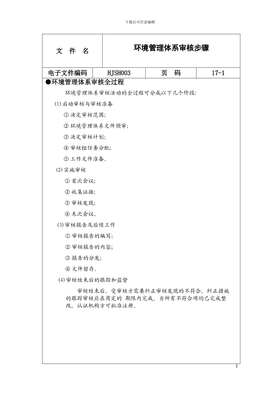 环境管理体系审核步骤模板_第2页