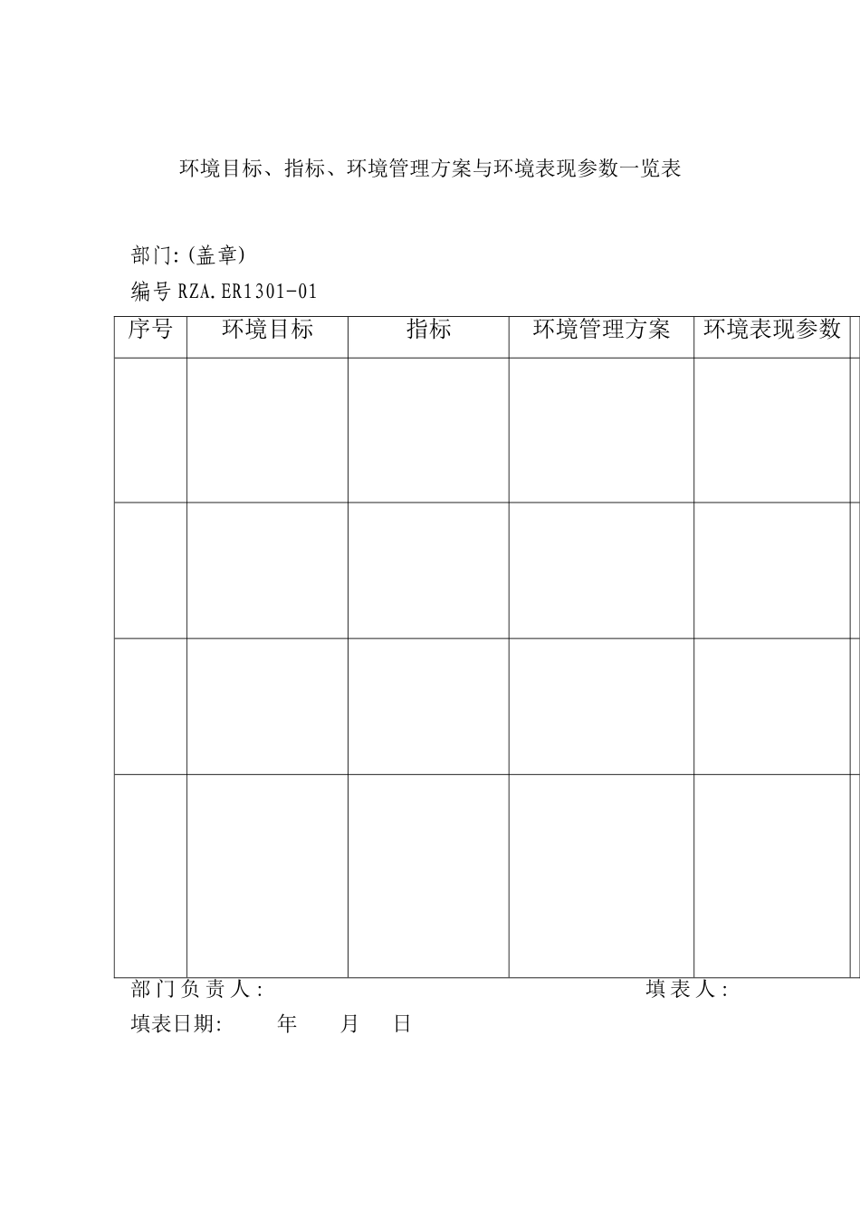 环境管理方案与环境表现表_第2页