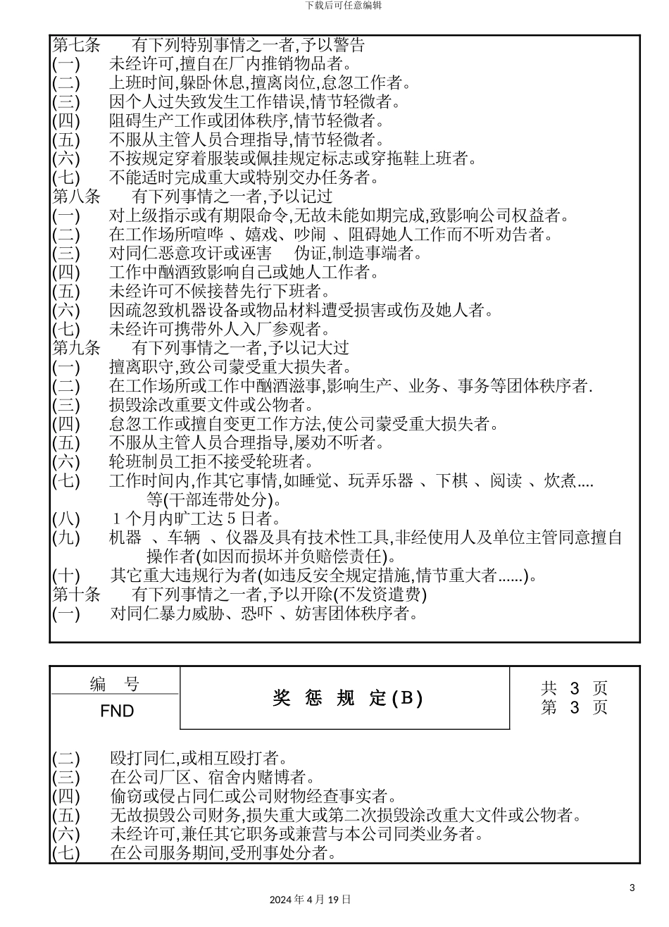 现代企业奖惩制度_第3页