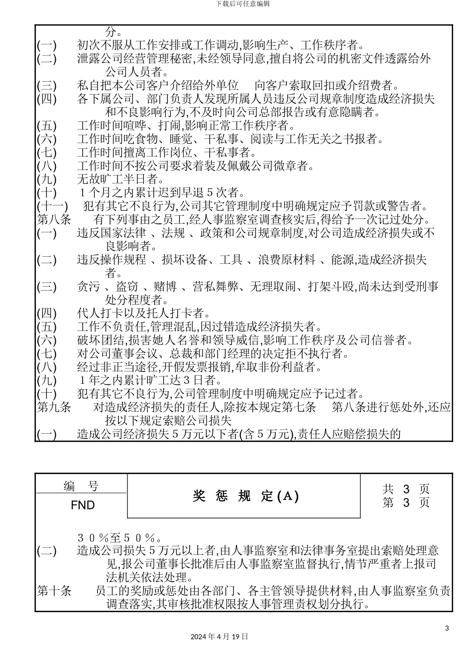 现代企业奖惩制度概述_第3页