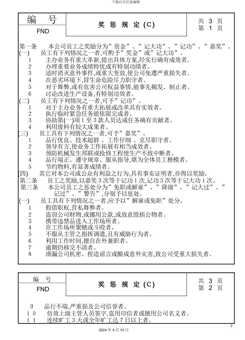 现代企业奖惩制度讲义_第2页